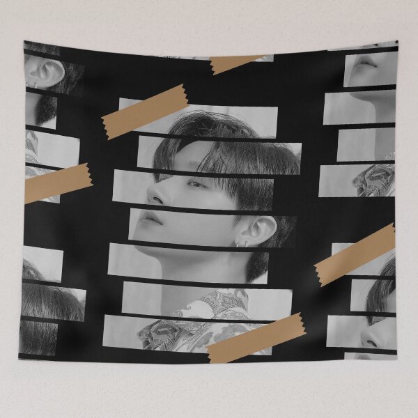 Item preview, Im Changkyun MONSTA X IM Korean Kpop Monochrome Stripe Design designed and sold by Piosenka Art.