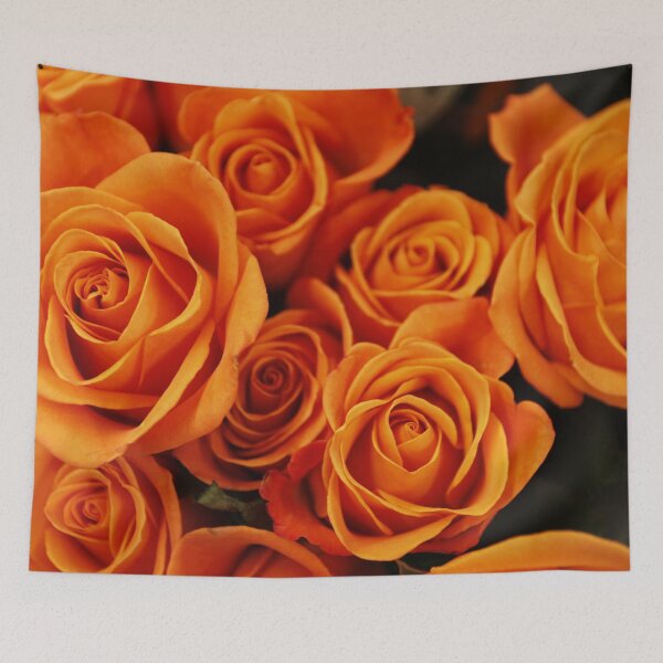Item preview, Orange roses bouquet - floral art print designed and sold by Tanuja  Sharma.
