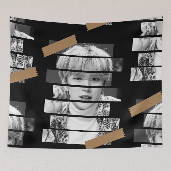 Item preview, Lee Minhyuk MONSTA X Minhyuk Korean Kpop Monochrome Stripe Design designed and sold by Piosenka Art.
