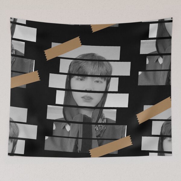 Item preview, Yoo Kihyun MONSTA X Kihyun Korean Kpop Monochrome Stripe Design designed and sold by Piosenka Art.