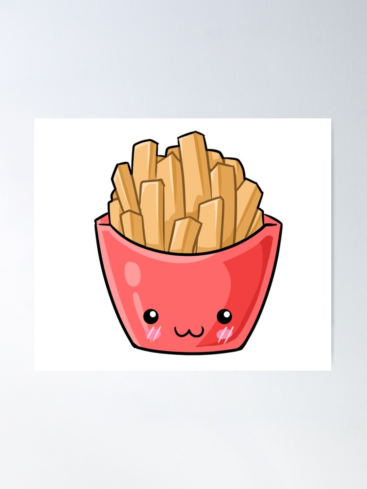 Kawaii Food Collection stock vector. Illustration of fries - 149034349