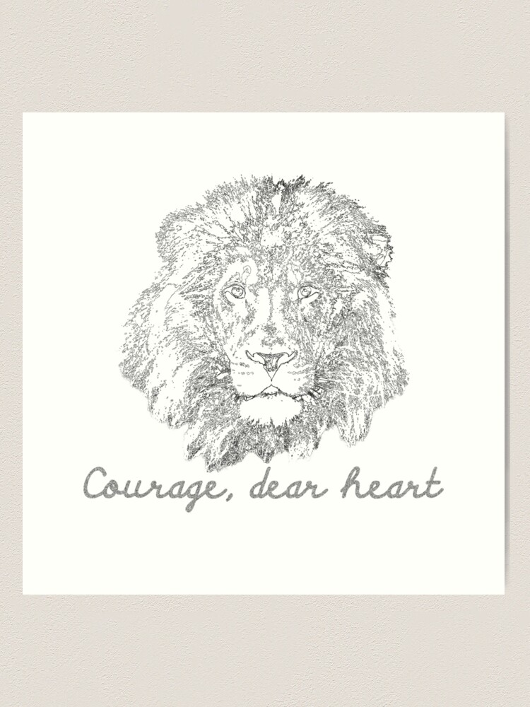 Courage, Dear Heart Narnia Quote Print – Breadcrumbs Paper Co