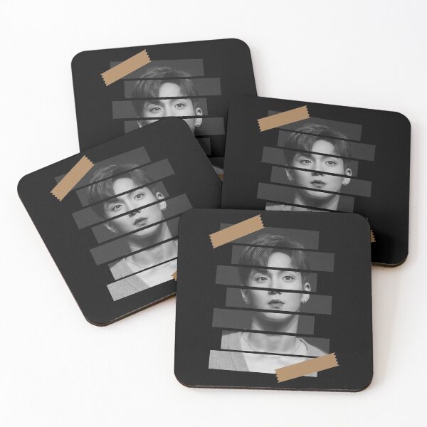 Item preview, Son Hyunwoo MONSTA X Shownu Korean Kpop Monochrome Stripe Design designed and sold by Piosenka Art.