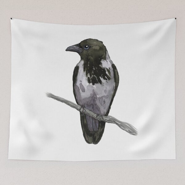 Item preview,  Hooded crow watercolor designed and sold by Bwiselizzy.