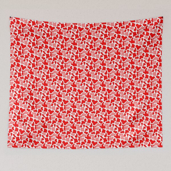 Item preview, Red cowprint, pastel colours designed and sold by tropicalhen133.
