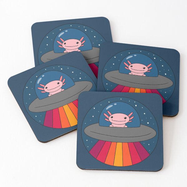 Item preview, Extralotl - Cute alien axolotl spaceship in a starry night - funny and cute designed and sold by Patrick Gervacio.