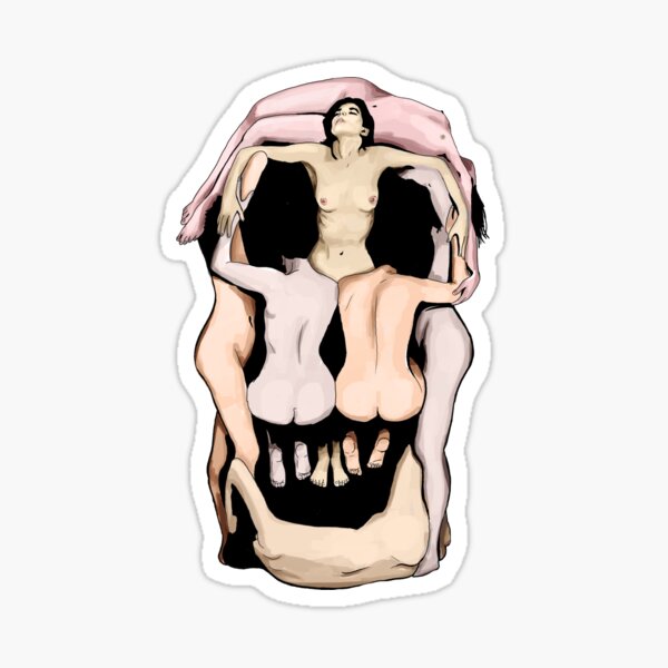 Calaveras de Salvador Dalí Pegatina