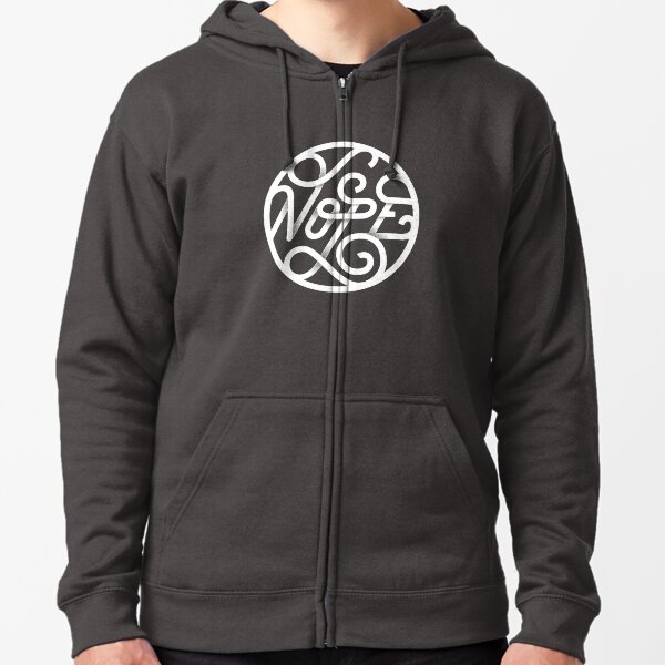 Nope - Typographic Art Zipped Hoodie