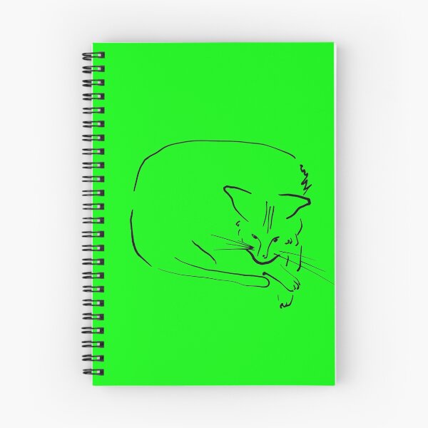 Item preview, Relaxing Cat on Light Green "Paper Drawings/Painting" designed and sold by Istvan Ocztos.