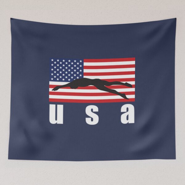 Item preview, American Flag Swimming designed and sold by SpiniHouse.