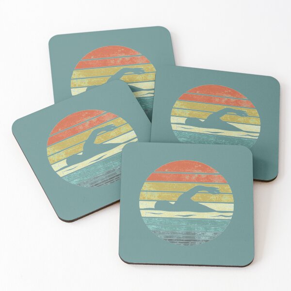 Item preview, Swimmer Retro Vintage Sunset designed and sold by SpiniHouse.