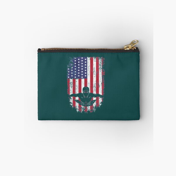 Item preview, Swimming American Patriot Swimmer designed and sold by SpiniHouse.