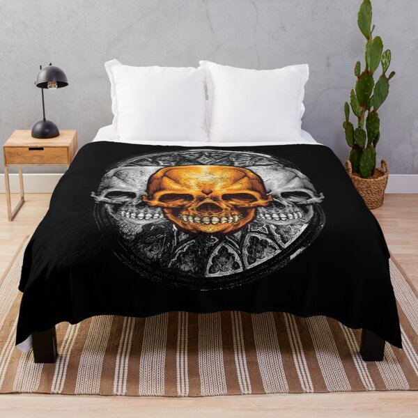 Item preview, Halloween Three Skulls Vintage Window designed and sold by Uppercase Tees.