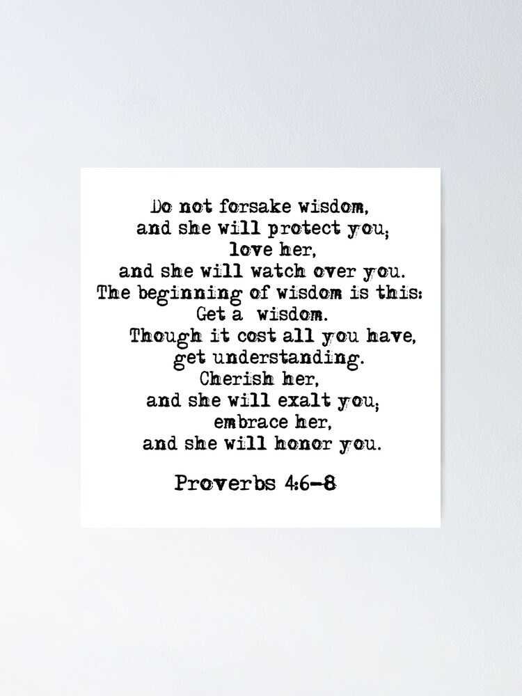 Provérbios 4:6-8 - Bíblia