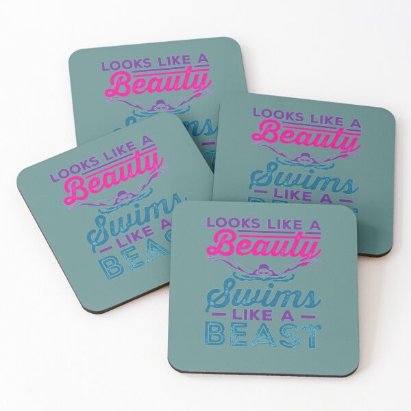 Item preview, Swimming Looks Like a Beauty Swims Like a Beast designed and sold by SpiniHouse.