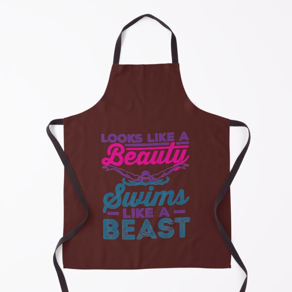 Item preview, Swimming Looks Like a Beauty Swims Like a Beast designed and sold by SpiniHouse.