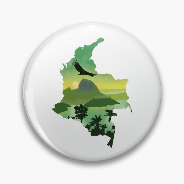 Item preview, Colombia, map and landscape designed and sold by landscapeworlds.
