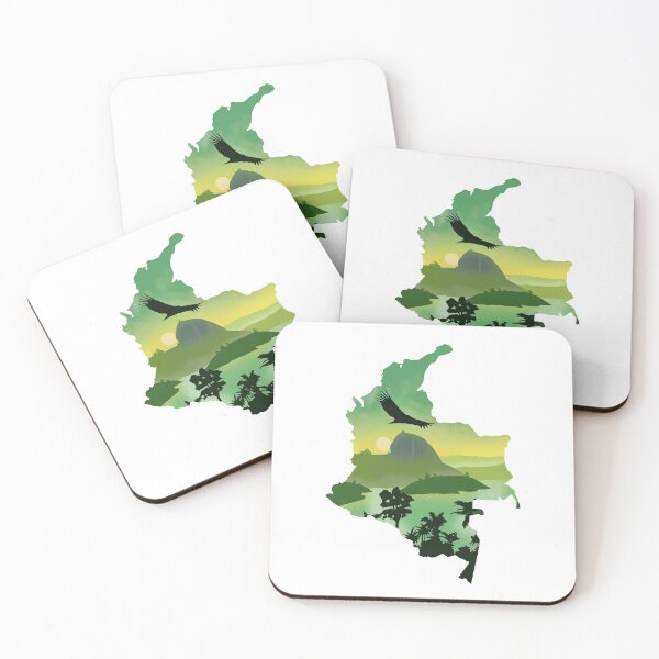 Item preview, Colombia, map and landscape designed and sold by landscapeworlds.