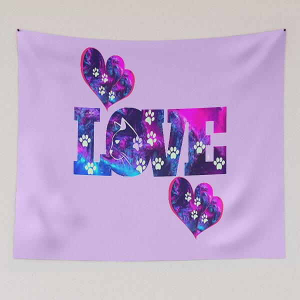 Item preview, Love Vibrant Cat Design, for the Cat Lover,  Fulltime Cat Mom- pampered pets designed and sold by Adri Barnard.