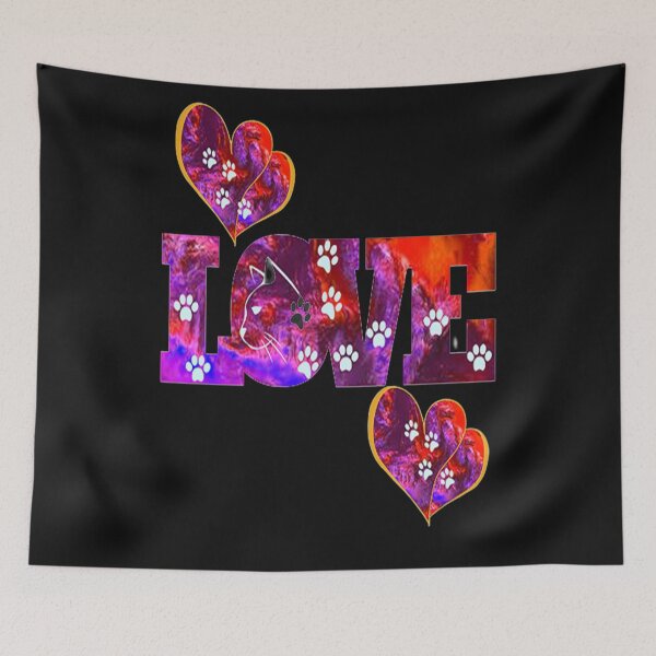 Item preview, Love Vibrant Cat Design, nr 2,  for the Cat Lover,  Fulltime Cat Mom- pampered pets designed and sold by Adri Barnard.