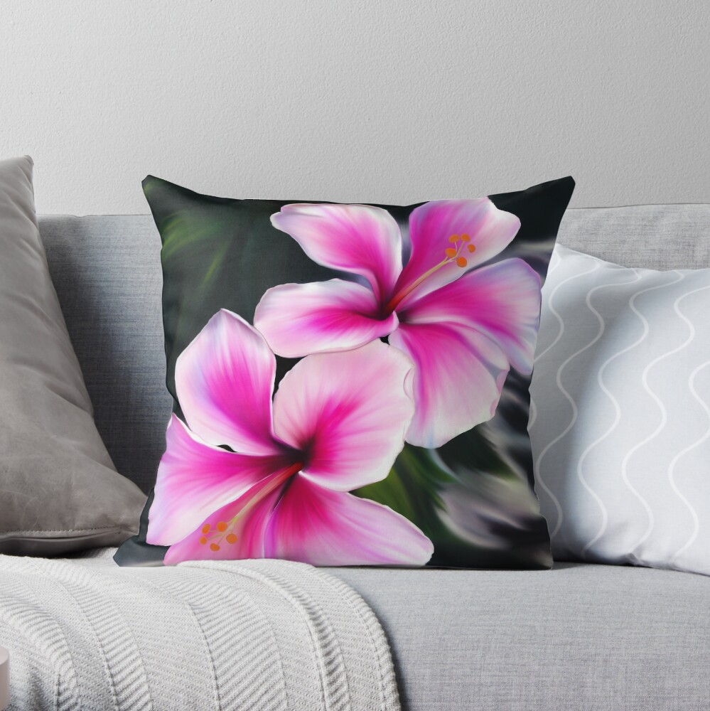 Hibiscus shop throw pillows