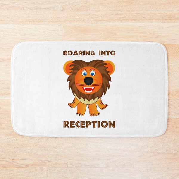 Item preview, Roaring Into Reception (Cartoon Lion) designed and sold by TimespunThreads.