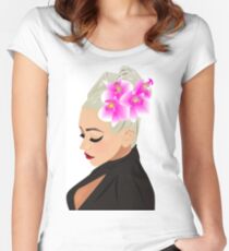 Xtina Illustrated Women's Fitted Scoop T-Shirt