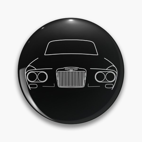 Item preview, Sunbeam Venezia 1960s British classic car white outline graphic designed and sold by soitwouldseem.