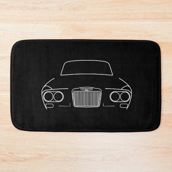 Item preview, Sunbeam Venezia 1960s British classic car white outline graphic designed and sold by soitwouldseem.