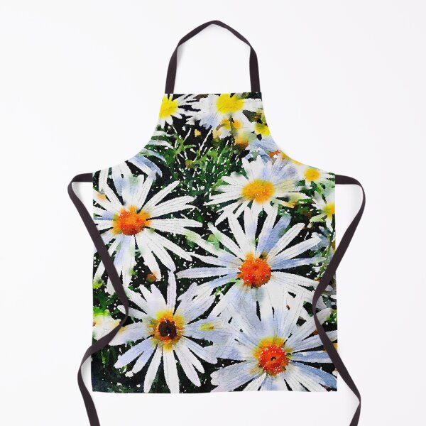 White Daisies Apron