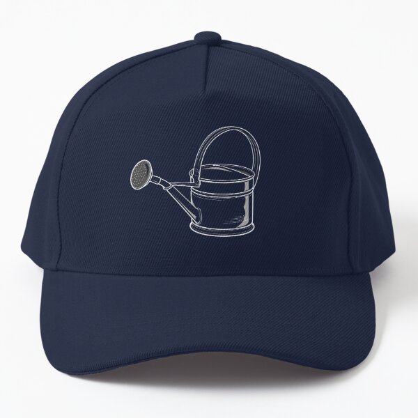 Watering Can Angled Spout White Baseball Cap