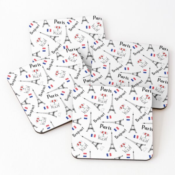 Item preview, PARIS BONJOUR CAFE FLAG designed and sold by wildwhimsical.