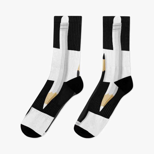 Item preview, Abstract monochromatic vector art of black and white pencils on striped background designed and sold by Familyshmot.
