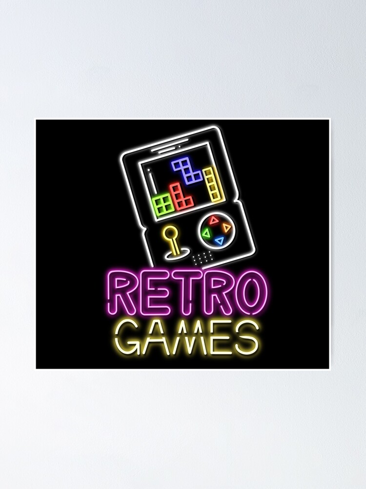 Thumbnail 1 of 3, Poster, Neon Retro Games designed and sold by AnaSMatt.