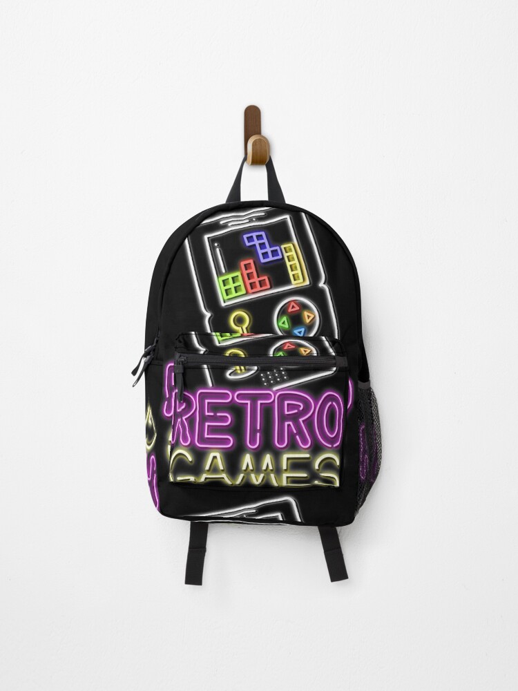 Thumbnail 1 of 3, Backpack, Neon Retro Games designed and sold by AnaSMatt.
