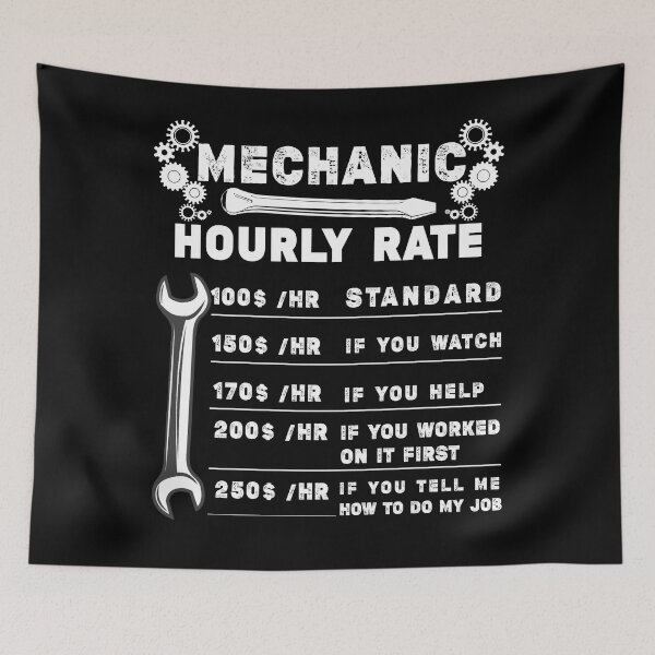 Item preview, Labor Day Gifts, Funny Auto Mechanic Hourly Rate Gift designed and sold by . JustBeUnique ..
