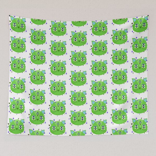 Item preview, Hearts and Stars - Fun, Cute, Magic Sparkle, Trippy Cat T Shirt 1.4 designed and sold by Quirky-Style.