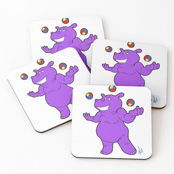 Item preview, Adorable cartoon hippo juggling designed and sold by Pittstop.