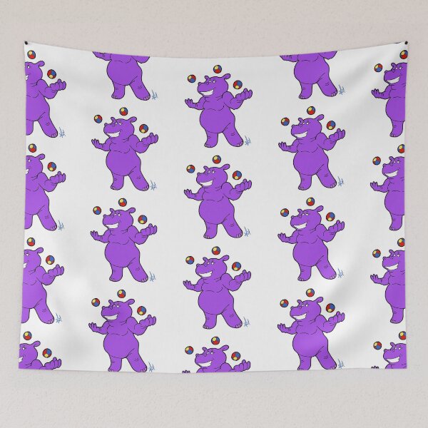 Item preview, Adorable cartoon hippo juggling designed and sold by Pittstop.