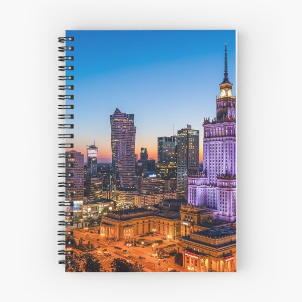 Item preview, Warsaw city center at dusk designed and sold by Lukasz Szczepanski.