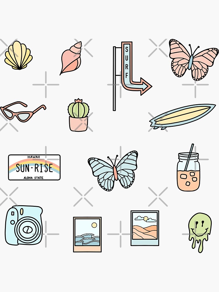 Aesthetic Vsco Orange Sticker Pack Sticker for Sale by EpicCreation