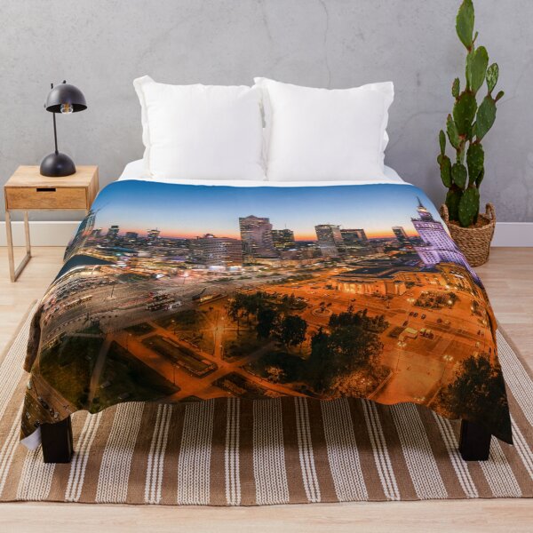 Item preview, Warsaw city center at dusk designed and sold by Lukasz Szczepanski.