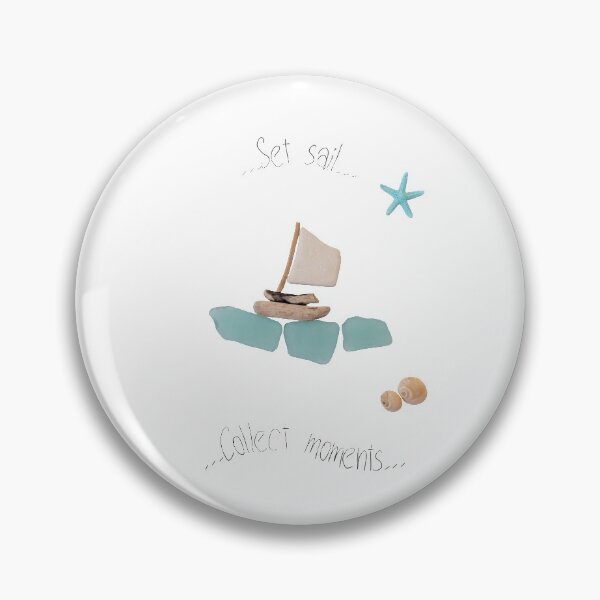 Item preview, Pebble Art. "Set sail... Collect moments..." designed and sold by KrokoStories.