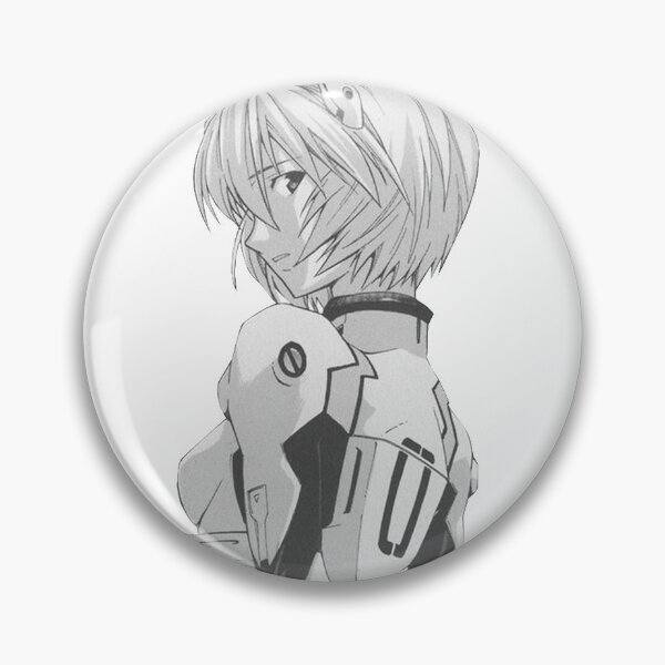 Item preview, Neon Genesis Evangelion, Rei Ayanami (Black and White) designed and sold by Cherryboyyy.