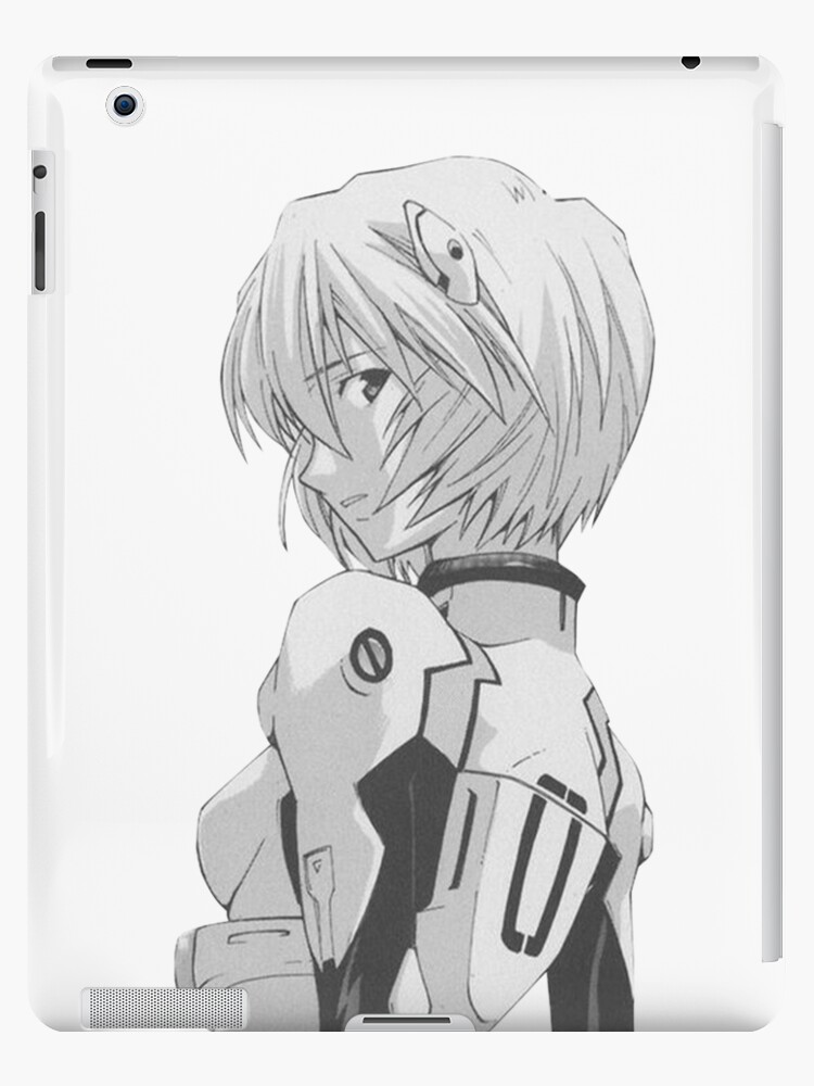 Neon Genesis Evangelion Rei Ayanami Black And White Ipad Case Skin By Cherryboyyy Redbubble