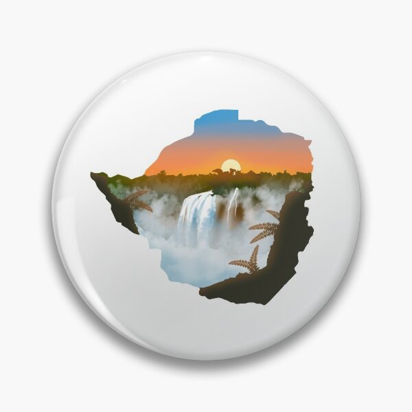 Item preview, Zimbabwe, map and landscape designed and sold by landscapeworlds.