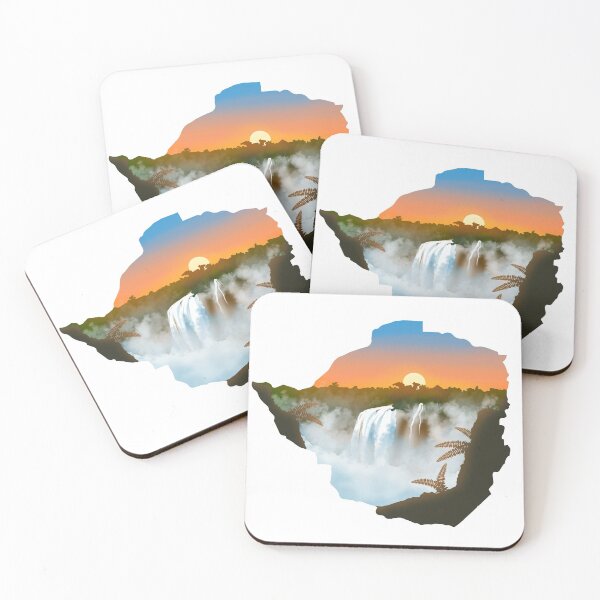 Item preview, Zimbabwe, map and landscape designed and sold by landscapeworlds.