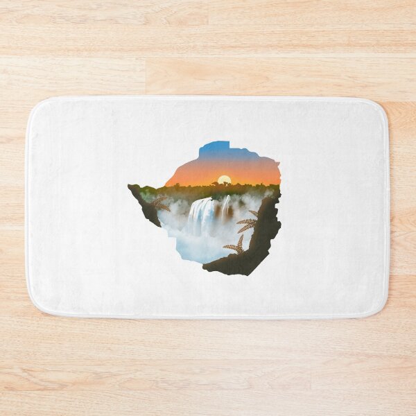 Item preview, Zimbabwe, map and landscape designed and sold by landscapeworlds.
