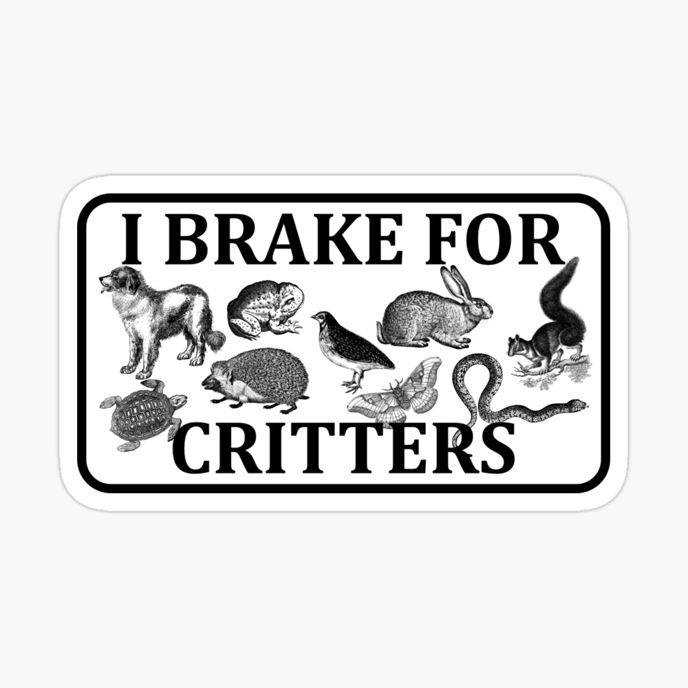 i brake for critters Magnet
