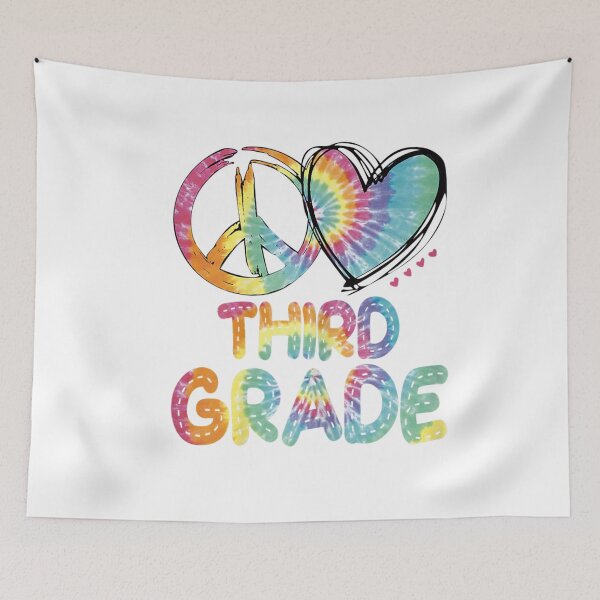 Item preview, Peace Love Third Grade Funny Tie Dye Hello Third Grade  designed and sold by GodivaShop.